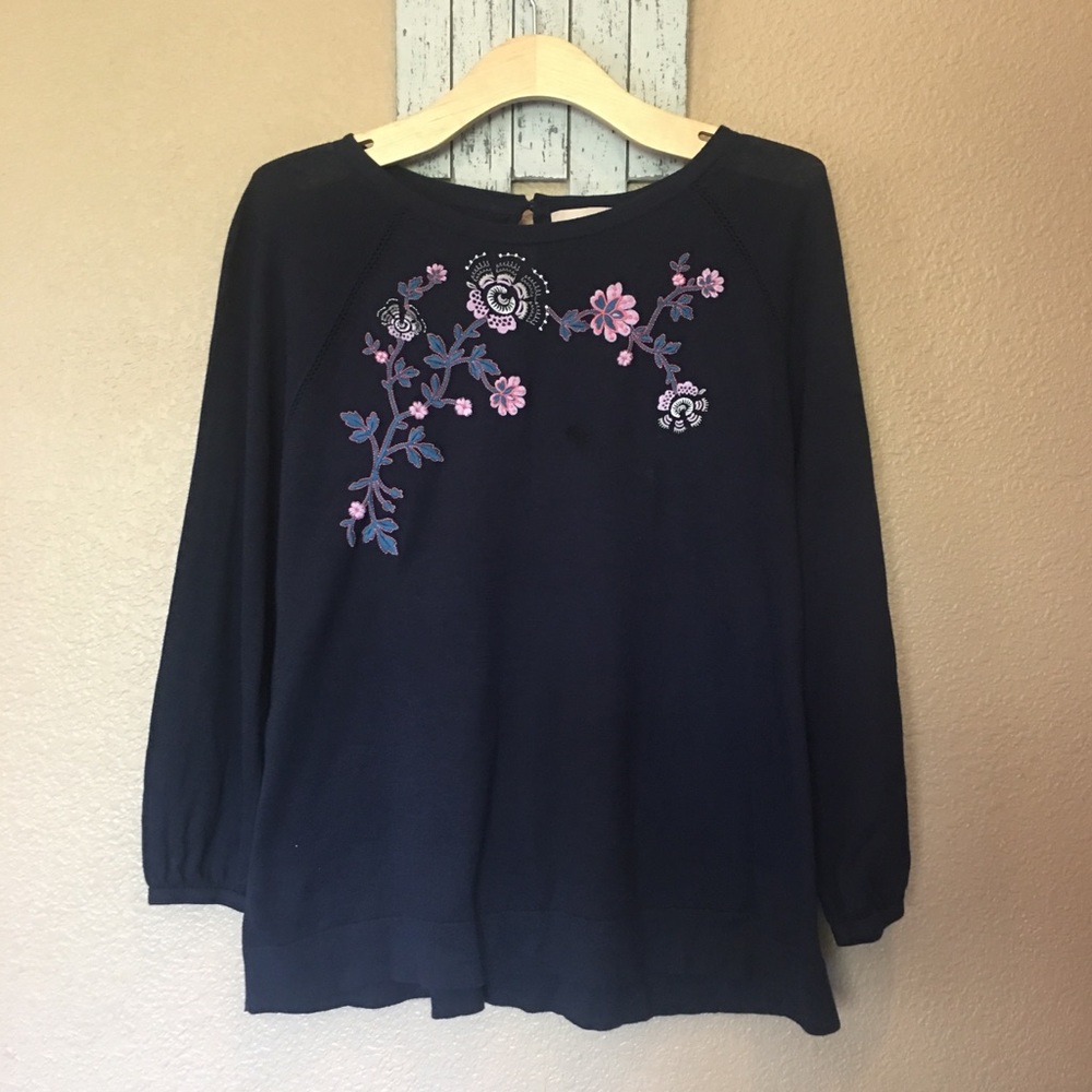 Loft Embroidered XL Long Sleeve Shirt
